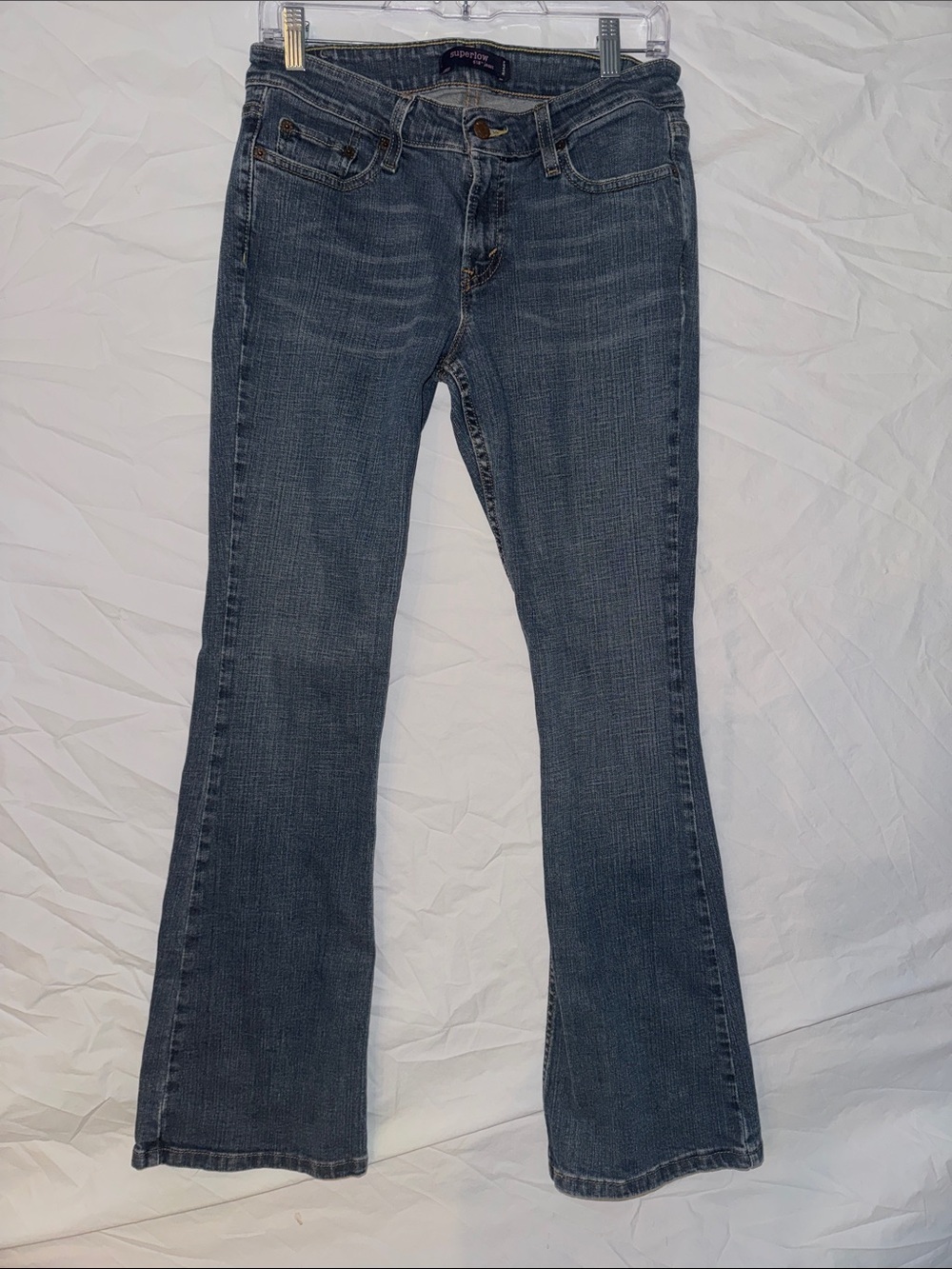 Levi's 518 Super Low Rise 90’s Y2K Dark Blue Flared Jeans